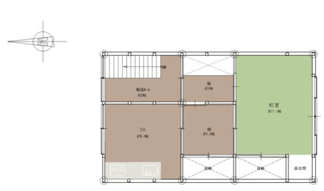 紫野東野町店舗付戸建の間取り