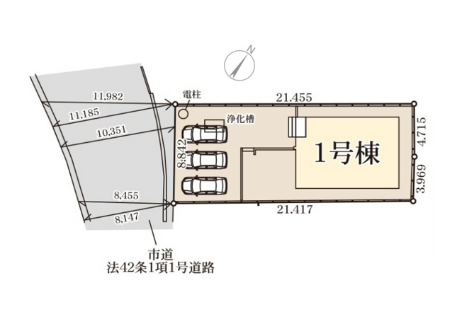 【区画図】 | 糸島市志摩サンセットロード第1　1号棟（全1棟）【仲介手数料無料・0円】 | 区画図です。1号棟