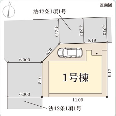 【区画図】 | リーブルガーデン精華町下狛百久保 | 区画図