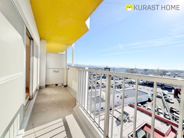 桂川ハイツ1号館　9階のバルコニー