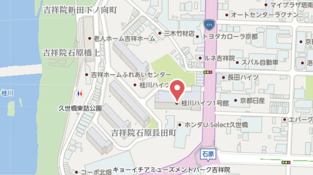 桂川ハイツ1号館　9階の地図