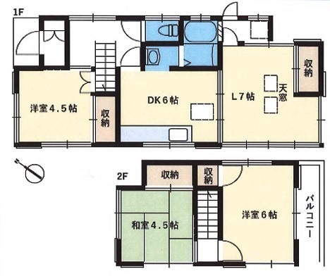 狭山市北入曽　中古戸建　西武新宿線『入曽駅』徒歩16分　【入間野小学区】の間取り