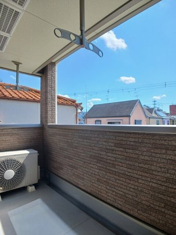 東大阪市菱屋東２丁目のアパートのバルコニー|落ち着いた時間を過ごせるバルコニーです