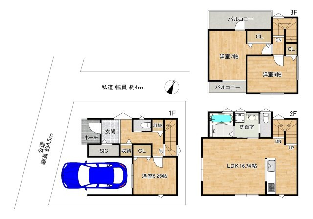 新築戸建　神戸市兵庫区氷室町2丁目12の間取り|ご見学はお気軽にリクラス不動産販売までお問合せください