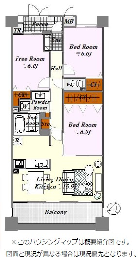 須磨シーサイドヒルズⅡの間取り|間取図