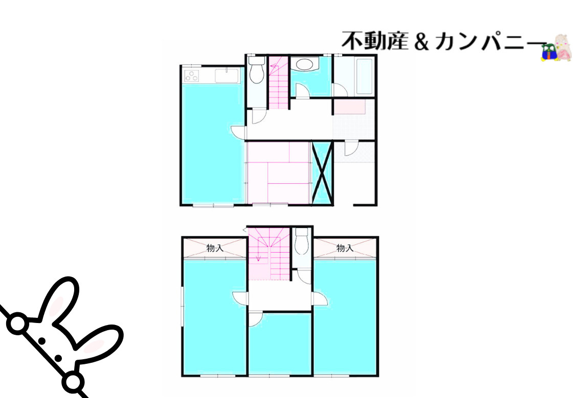 松山市祝谷４丁目の中古一戸建の間取り