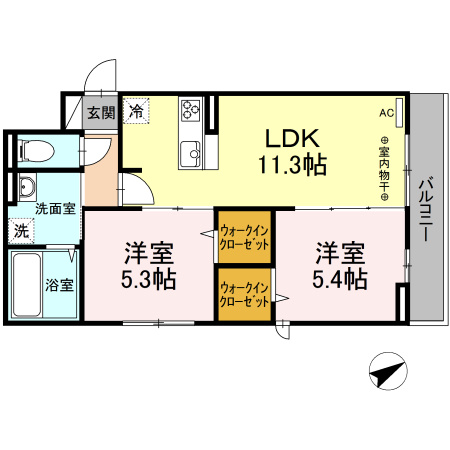 【間取り】 | メゾン　ド　フルール　