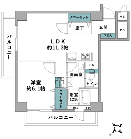 藤和平塚コープの間取り