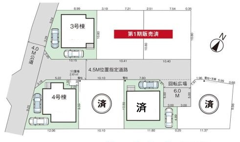 仲介手数料無料　GRAFARE 入間市東藤沢２４期・新築全７棟　の区画図