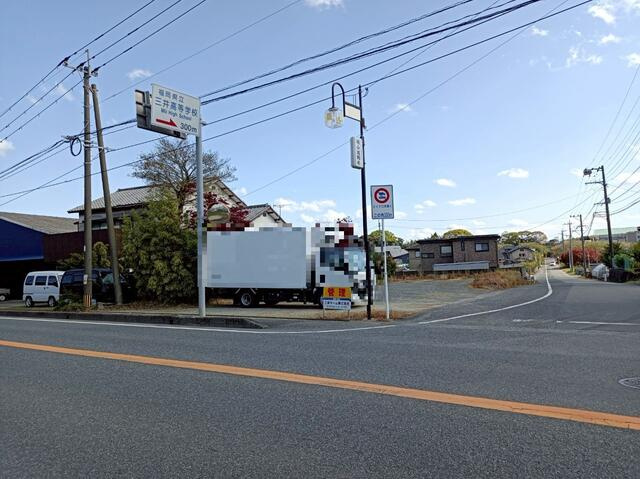 小郡市上岩田　売り土地の前面道路含む現地写真|前面道路含む現地写真です