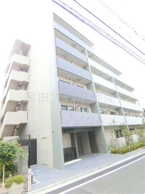 ラフィスタ蒲田南Ⅱの外観|2021年2月築　RC鉄筋コンクリート造地上6階建て1K～1LDK総戸数82戸　東京都大田区西六郷1丁目　京急本線雑色駅最寄り！インターネット無料ペット可分譲賃貸マンション