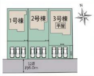 【区画図】 | 東松山市六軒町　新築戸建　全3棟　2号棟
