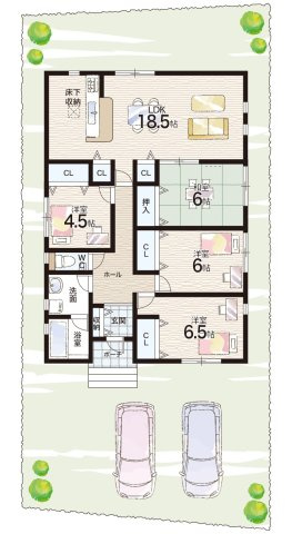姫路市大津区天満　第6期　新築一戸建ての間取り