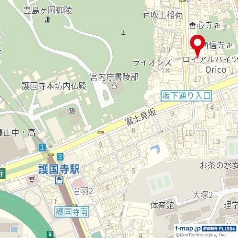 toggle護国寺の地図