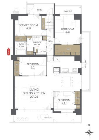 【間取り】ライオンズマンション鈴蘭台1番館 