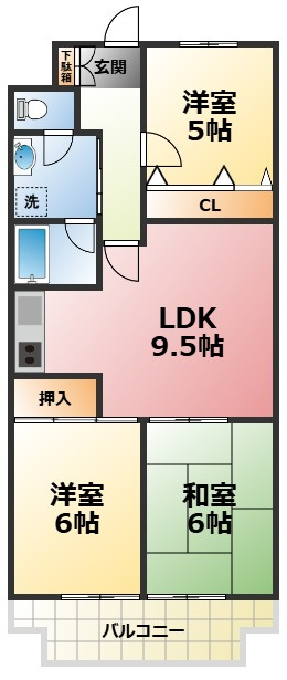 ヴィラ浜甲子園の間取り