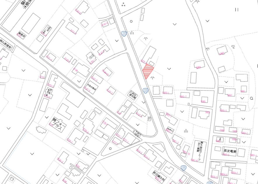 都城市安久町の売地の土地図