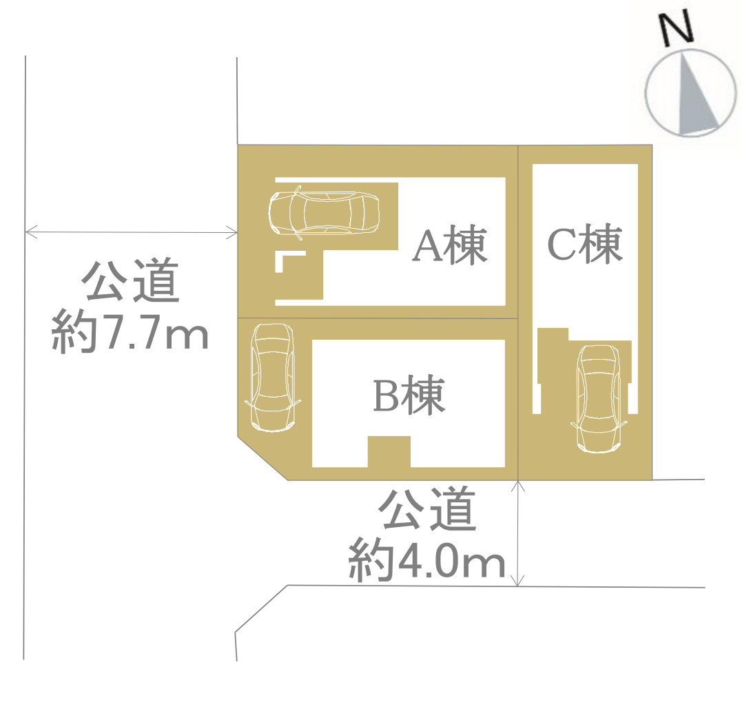 横浜市保土ヶ谷区常盤台 新築戸建て【仲介手数料無料】の区画図