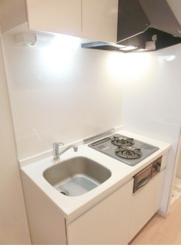 【キッチン】 | エスティメゾン中野富士見町 | グリル付き2口キッチン。