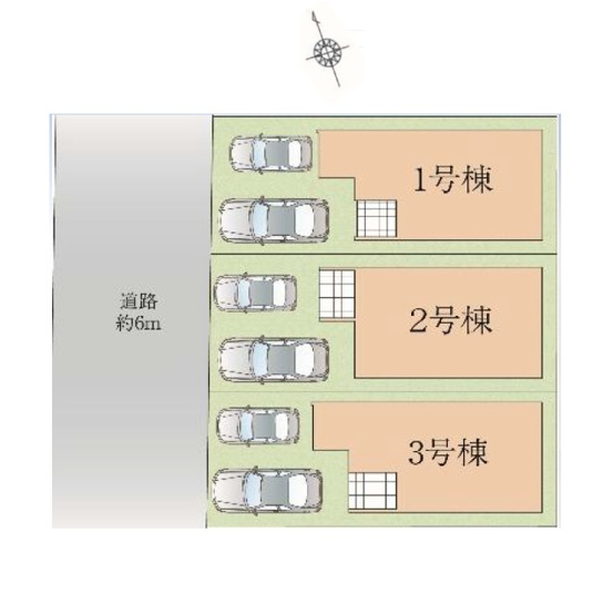 【区画図】 | 福岡市西区愛宕浜4丁目1期　3号棟（全3棟）【仲介手数料無料・0円】 | 区画図です。3号棟