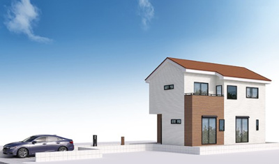 【外観パース】 | 下荒田4丁目　新築戸建　1 | 完成予想図