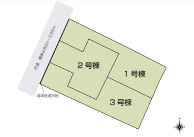 【区画図】 | 下荒田4丁目　新築戸建　1