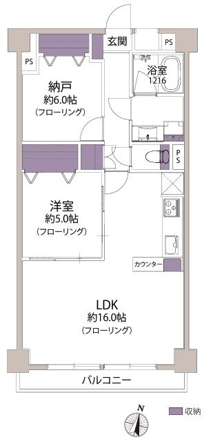 ココス八重咲の間取り