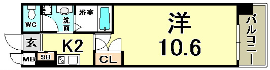 エスライズ新神戸の間取り