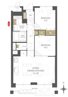 【間取り】日建岸町マンション 