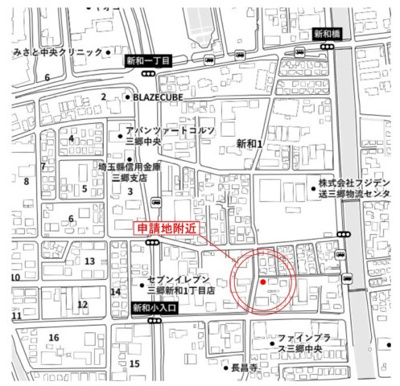 【地図】 | グランソフィア三郷新和1丁目