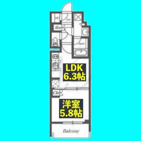 オーパスレジデンス名古屋ステーションの間取り