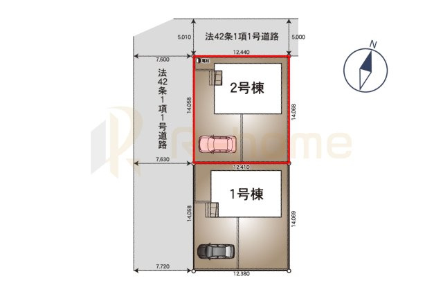 古河市小堤第3　新築戸建て　2号棟の区画図|大きなお買い物だからこそ、メリット・デメリットを伝えさせて頂きます。
R-homeにお任せください♪