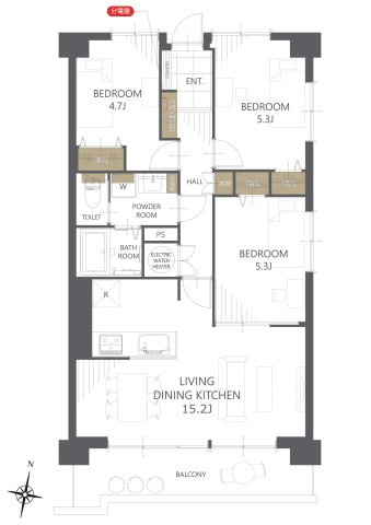 【間取り】ＭＡＣ多賀城コート 