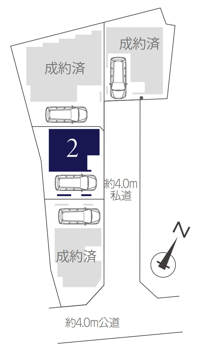 横浜市鶴見区鶴見中央5丁目 新築戸建て【仲介手数料無料】の区画図