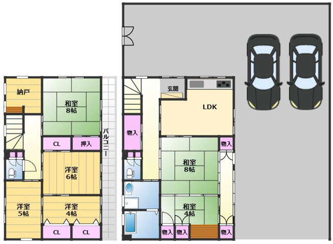 【間取り】 | 羽衣一丁目貸家