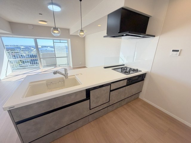 パークフィールドみさとテラ・ウエスト5街区2号館のキッチン|食洗機付きのシステムキッチンです