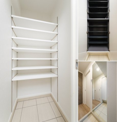 【玄関】 | エンクレスト博多PARKSIDE | 下駄箱もしっかりついてます！