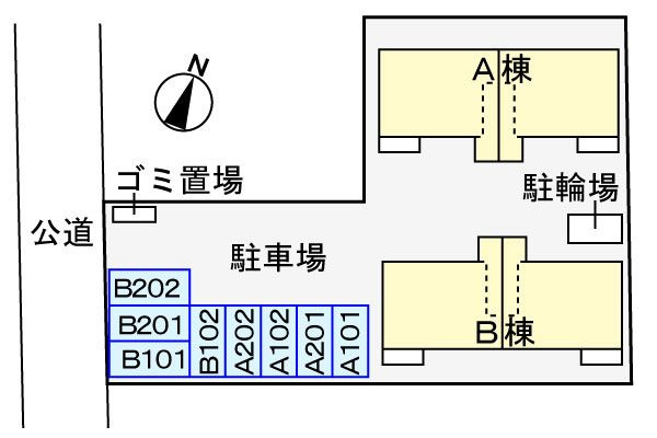 メゾンいかみＢの駐車場
