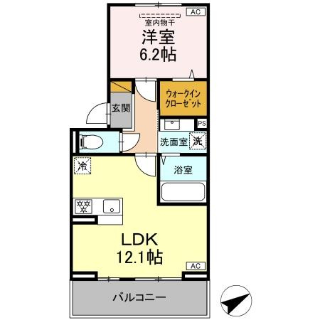 N・D-ROOM IIDACHOU B棟の間取り
