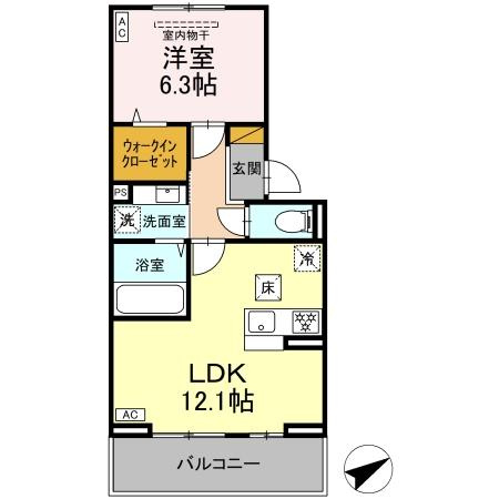 N・D-ROOM IIDACHOU B棟の間取り