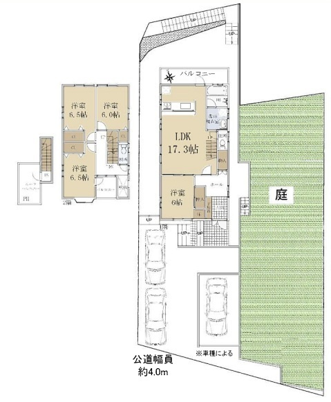 神戸市垂水区舞子坂3丁目の間取り|広々なお家の横には、ゆったりとしたお庭付き♪