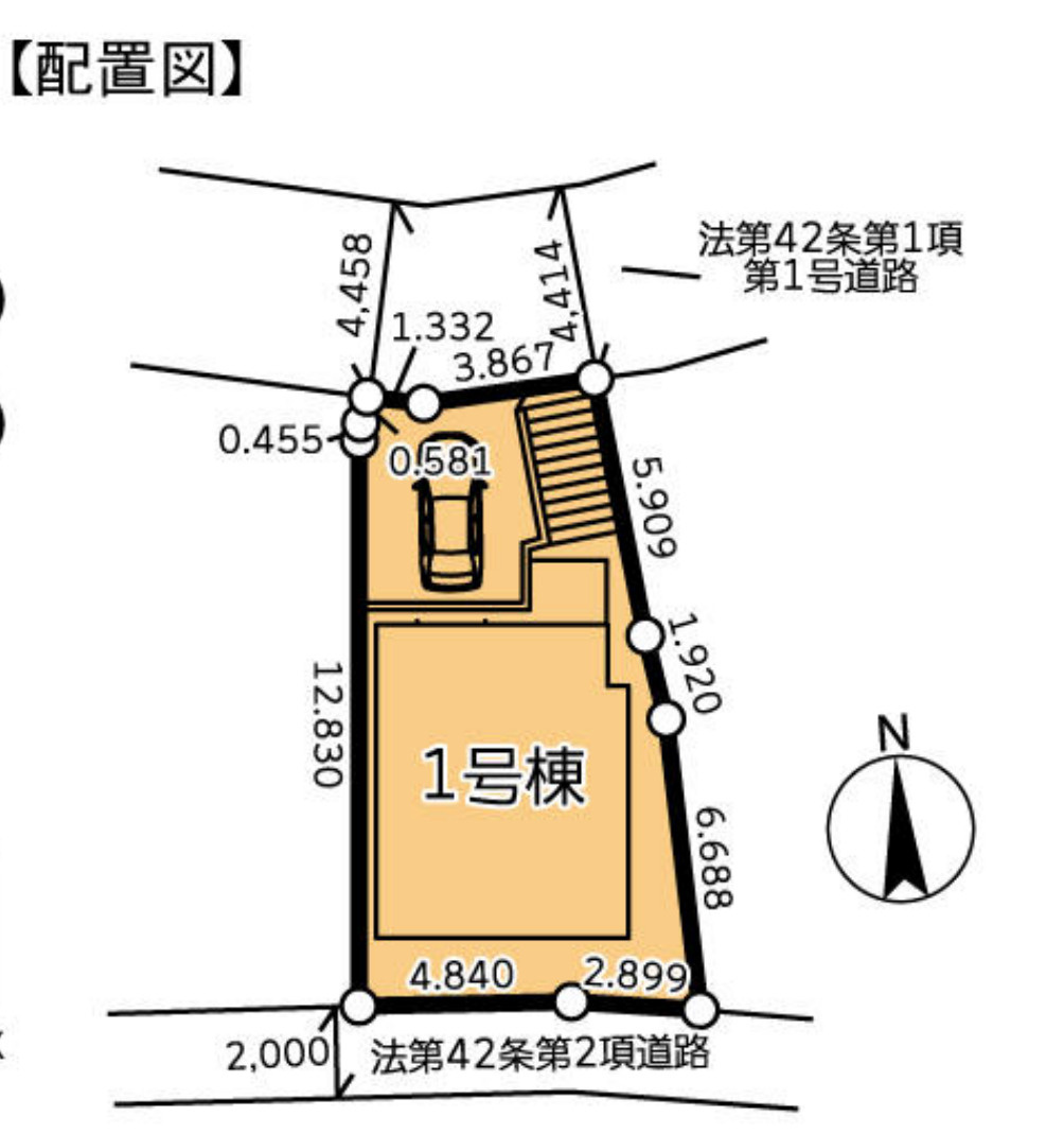 横浜市南区六ッ川4丁目 新築戸建て【仲介手数料無料】の区画図