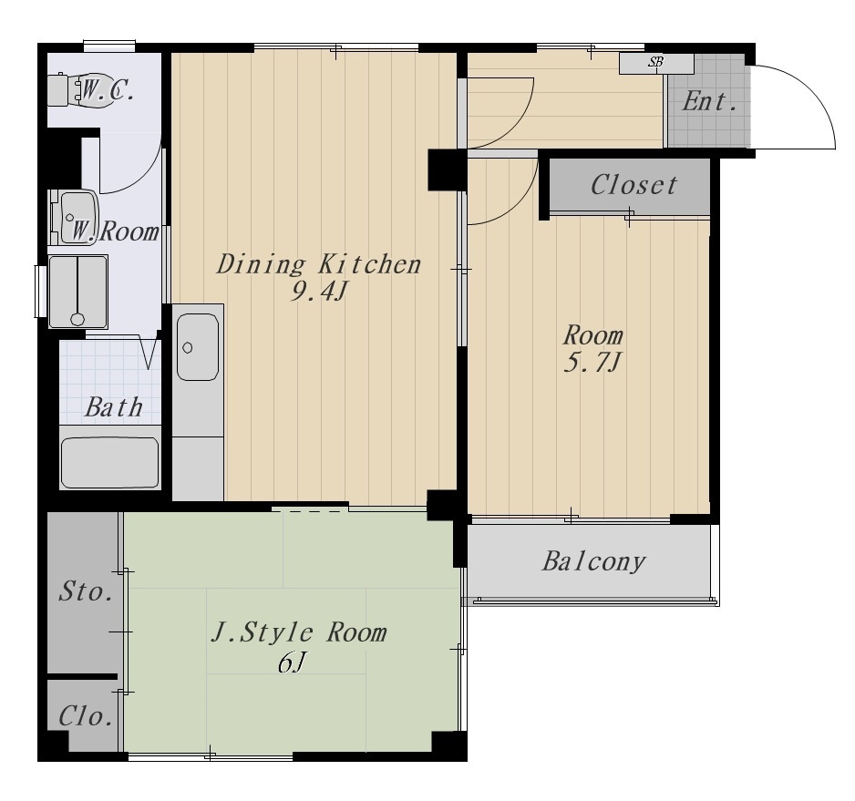 ドミール新田 302号室の間取り