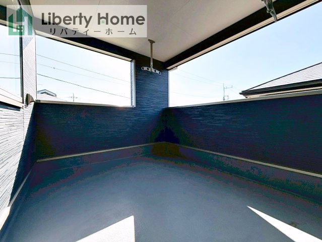 つくば市若葉第11　新築戸建のバルコニー