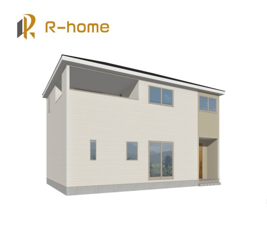 ひたちなか市磯崎町第3　新築戸建て　2号棟の外観パース|2025年12月完成予定！近隣の同仕様完成物件をご見学いただけます♪