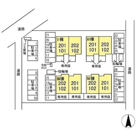 エタニティ Ⅰ・Ⅱ・Ⅲ・Ⅳの区画図
