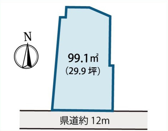 敷地面積29.9坪　売地　川越市久保町