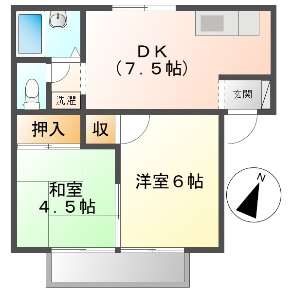 プレジール石部Ｃの間取り