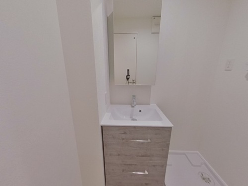 熊本市中央区坪井６丁目のアパートの独立洗面台