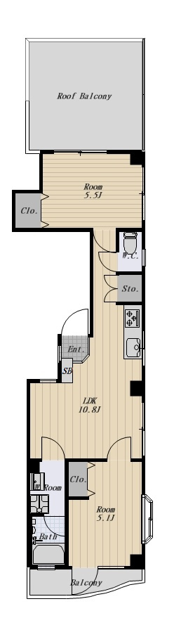 リッツ大森北 301号室の間取り